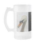 White Swan Grooms Wedding Glass Mug