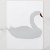 white swan icon personalized flyer