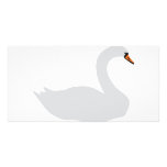 white swan icon photo card template