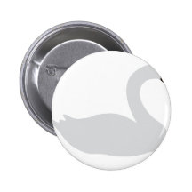 white swan icon pinback button