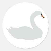 white swan icon sticker