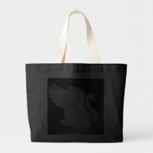 White Swan painting by DiDi Tote Bags