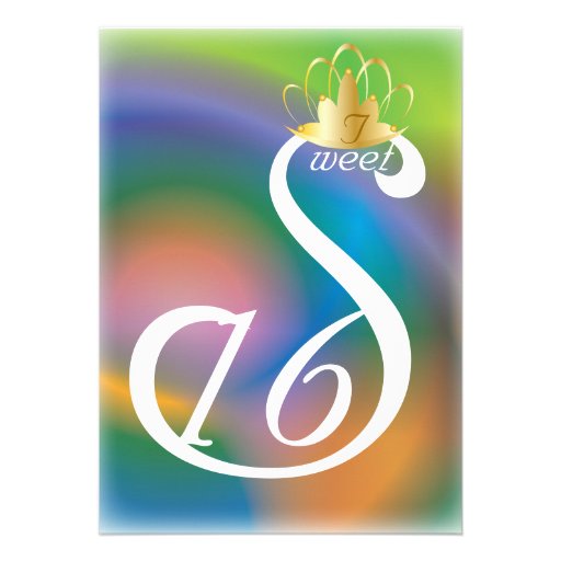 White Swan Sweet Sixteen Coronation-Customize Invite