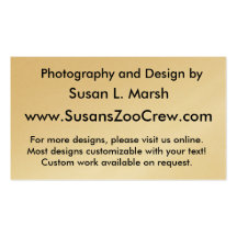 White tiger against blue water walking photograph business card template