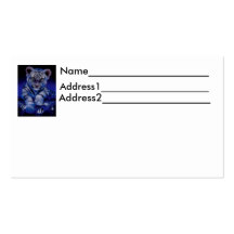 white tiger business card templates