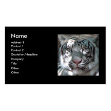 White Tiger Business/Profile Card Business Card Template