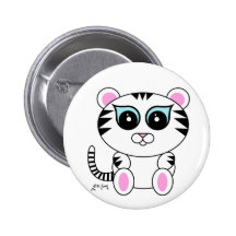 White Tiger Buttons