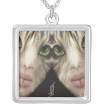 White Tiger, Cheeky Monkey Custom Necklace