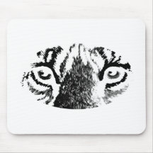 White Tiger Eyes The MUSEUM Zazzle Gifts Mouse Pads
