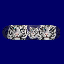 White Tiger Face Skateboard skateboards