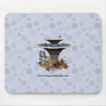 White Tiger Fountain 1 Mousepad