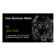 White Tiger in Night business card