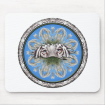 White Tiger Kaleidoscope Mandela mousepads