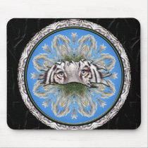 White TIger kaleidoscope mousepads
