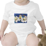 White Tiger Lily Flowers Stained Glass Design Art Tees