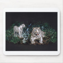 White Tiger Magical Jungle Mousepad