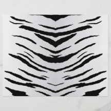 White Tiger or Zebra Striped Personalized Flyer