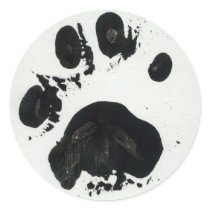 White Tiger Paw Print Sticker (Small)