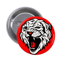White Tiger Pinback Buttons