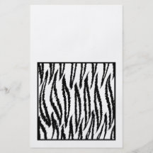 White Tiger Print. Tiger Pattern. Custom Flyer