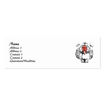 White Tiger Profile Card Business Card