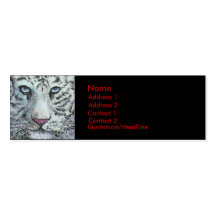 white tiger, profile card business cards