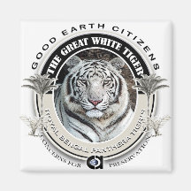 white tiger refrigerator magnet
