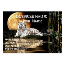 WHITE TIGER Wildlife Business Card