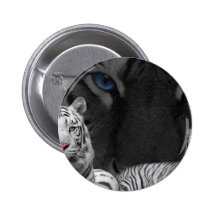 White Tigers Button