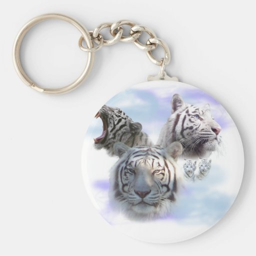 White Tigers Key Chain