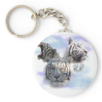 White Tigers Key Chain