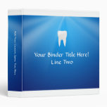 White Tooth on Blue Background 3 Ring Binder