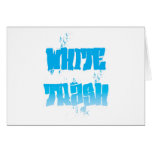 white trash graffiti design greeting card