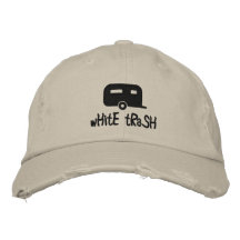 white trash trailer hat embroidered hat