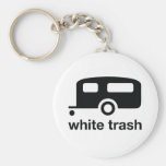 White Trash trailer icon - trailer park Keychain