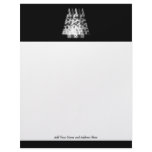 White Trees. Black Background. Christmas. Letterhead Design