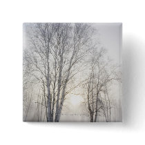 White Trees on a Snowy Day Pinback Button