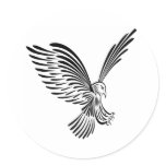 White Tribal Tattoo Eagle stickers