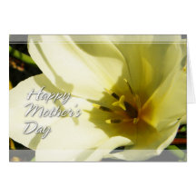 White Tulip Mother's Day Cards