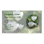 White Tulips Flower Trio Business Card