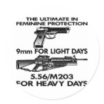 White Ultimate Feminine Protection stickers