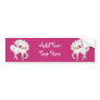 White Unicorn Bumper Sticker