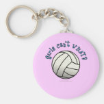 White Volleyball Team Key Chains