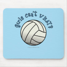 White Volleyball Team Mousepad