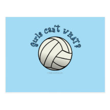 White Volleyball Team Post Card