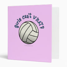 White Volleyball Team Vinyl Binder