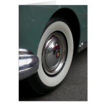 White Wall Tire Greeting Card