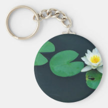 White water lily key chains