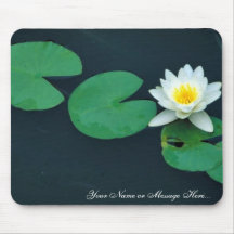 White water lily mousepad