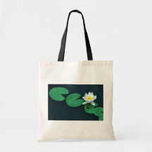 White water lily tote bag